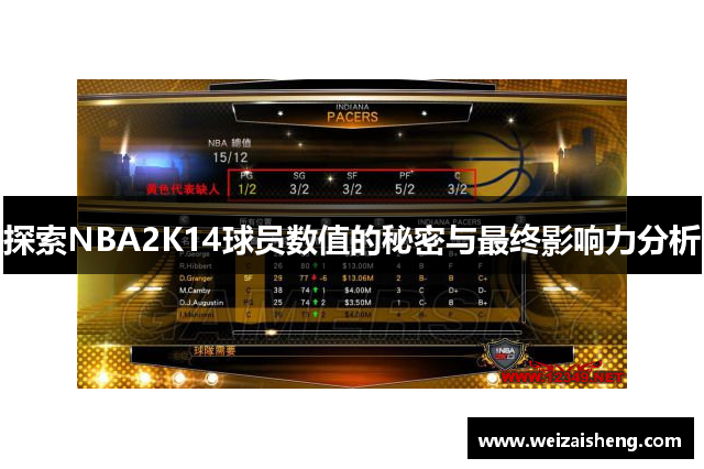探索NBA2K14球员数值的秘密与最终影响力分析